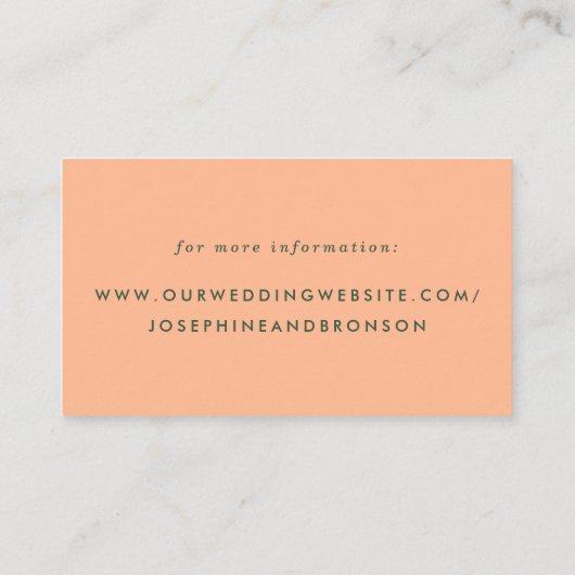 Sketting Flowers laat Greenery Sage Details Informatiekaartje (Achterkant)