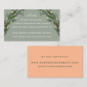 Sketting Flowers laat Greenery Sage Details Informatiekaartje (Voorkant / Achterkant)