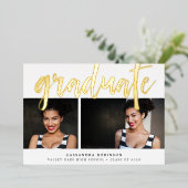 Sketting Gold | Aankondiging van twee foto-Afstude (Staand Voorkant)