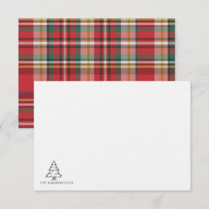 Sketting kerstboommonogram gezinsfeestdag notitiekaartje