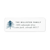 Sketting Pine Holiday Return Label (Voorkant)