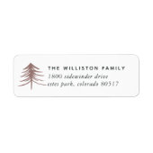 Sketting Pine Holiday Return Label (Voorkant)