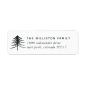 Sketting Pine Holiday Return Label (Voorkant)