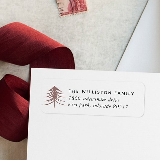 Sketting Pine Holiday Return Label