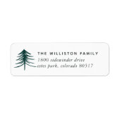 Sketting Pine Holiday Return Label (Voorkant)
