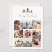 Sketting Pines Photo Collage Feestdagenkaart (Voorkant)