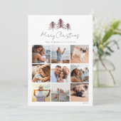 Sketting Pines Photo Collage Feestdagenkaart (Staand voorkant)
