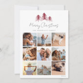 Sketting Pines Photo Collage Feestdagenkaart (Voorkant)
