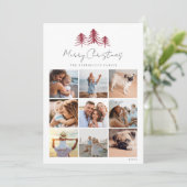 Sketting Pines Photo Collage Feestdagenkaart (Staand voorkant)