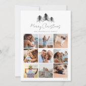 Sketting Pines Photo Collage Feestdagenkaart (Voorkant)