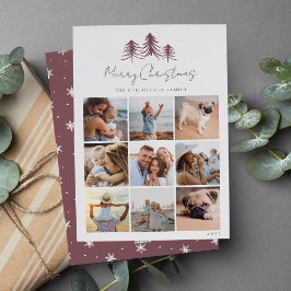 Sketting Pines Photo Collage Feestdagenkaart