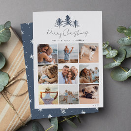 Sketting Pines Photo Collage Feestdagenkaart