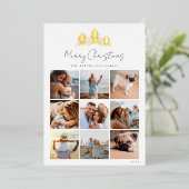 Sketting Pines Photo Collage Folie Feestdagenkaart (Staand Voorkant)