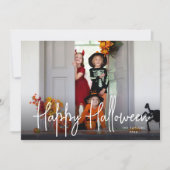 Sketting Script Halloween-fotokaart Kaart (Voorkant)