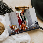 Sketting Script Halloween-fotokaart Kaart