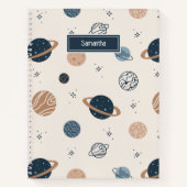 Skettingpatroon voor zonnesysteem notitieboek (Voorkant)