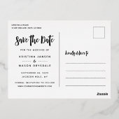 Skettingscript | Foto Wedding Save the Date Folie Uitnodiging Briefkaart (Achterkant)