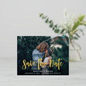 Skettingscript | Foto Wedding Save the Date Folie Uitnodiging Briefkaart (Staand Voorkant)