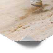 Skewbald Amerikaans miniatuur paard loopt in stof Poster (Hoek)