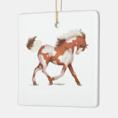 Skewbald Overo Paint Horse Pony Memorial Keramisch Ornament (Links)