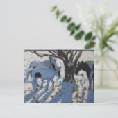 Skewbald Ponies in de winter van 2012 Briefkaart (Staand voorkant)