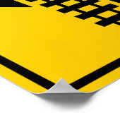 Skewed Rail Crossing Highway Sign Poster (Hoek)
