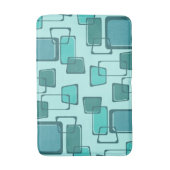 Skewed Squares Mideeuw Turquoise Badmat (Voorkant Verticaal)