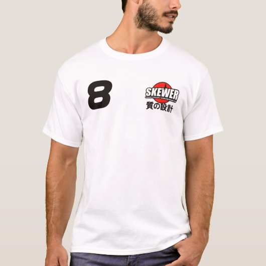 Skewer JDM White T-shirt (Voorkant)