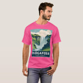 Skgafoss Waterval IJsland Wandelen Camping Skgar E T-shirt (Voorkant volledig)