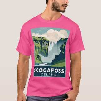 Skgafoss Waterval IJsland Wandelen Camping Skgar E T-shirt