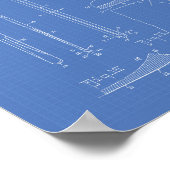 Ski 1937 Patent Art Blueprint Poster (Hoek)