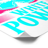 Ski 90s 80s Skioutfit Ik leef voor wit poeder Poster (Hoek)