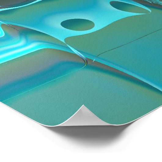 Ski Abstracte kunst Poster (Hoek)