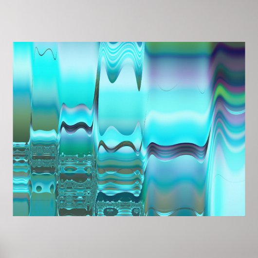 Ski Abstracte kunst Poster (Voorkant)