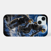 Ski Actie iPhone 15 Case (Achterkant horizontaal)
