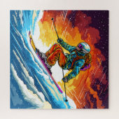 Ski Actie Legpuzzel (Horizontaal)