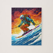 Ski Actie Legpuzzel (Verticaal)