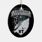 Ski Adirondack Mountains, NY Keramisch Ornament (Rechts)