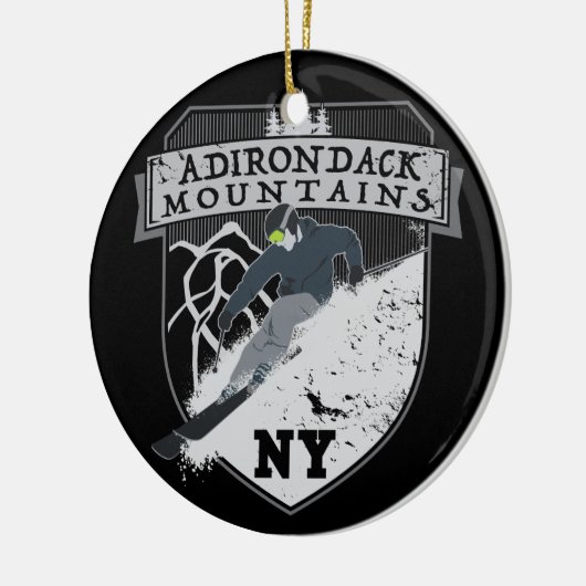 Ski Adirondack Mountains, NY Keramisch Ornament (Links)