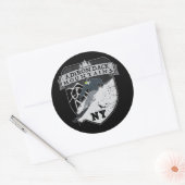 Ski Adirondack Mountains, NY Ronde Sticker (Envelop)