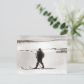 ski-afbeelding, cross-country skiën briefkaart (Staand voorkant)