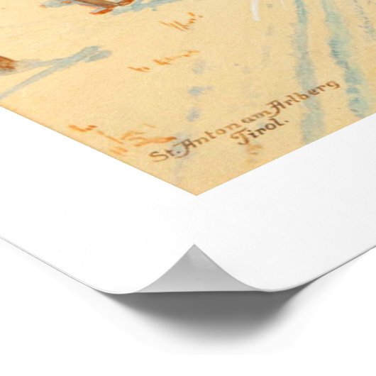  ski-afbeelding, cross-country skiën poster (Hoek)