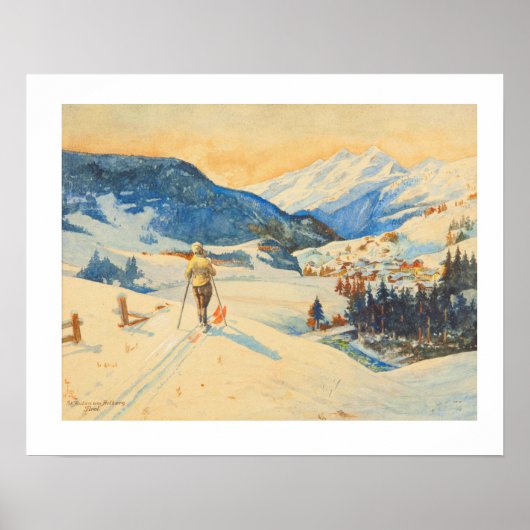  ski-afbeelding, cross-country skiën poster (Voorkant)