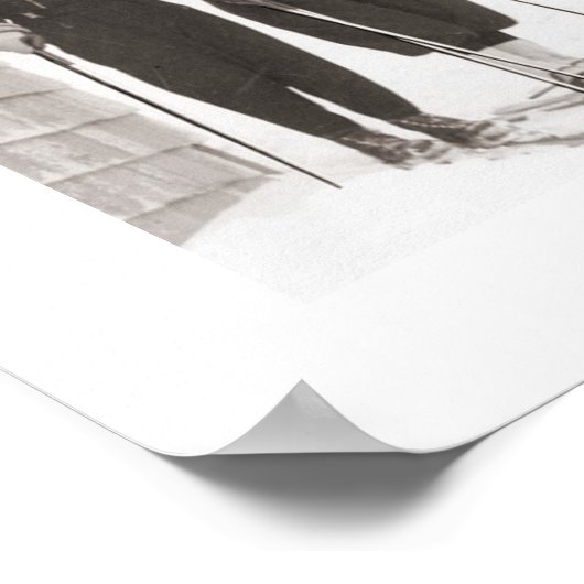 ski-afbeelding, groepsfoto poster (Hoek)