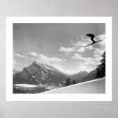  ski-afbeelding, laatste race voor de afwerking poster (Voorkant)