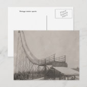  ski-afbeelding, Ski-springveiligheid! Briefkaart (Voorkant / Achterkant)