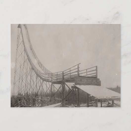  ski-afbeelding, Ski-springveiligheid! Briefkaart (Voorkant)