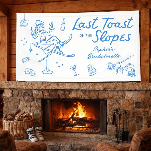 Ski Afscheid van de Meisjes Feest Banner Laatste T