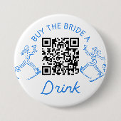 Ski Afscheidscadeau voor de Bruid: Koop de Bruid E Ronde Button 7,6 Cm (Voorkant)