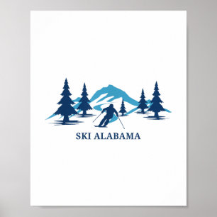 Ski Alabama Ski Resort Skiën Skier _1 Poster